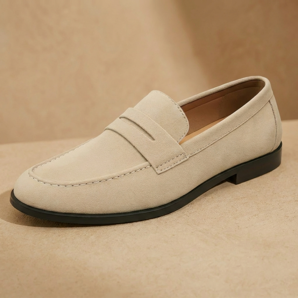 Alden | Men’s Suede Penny Loafers