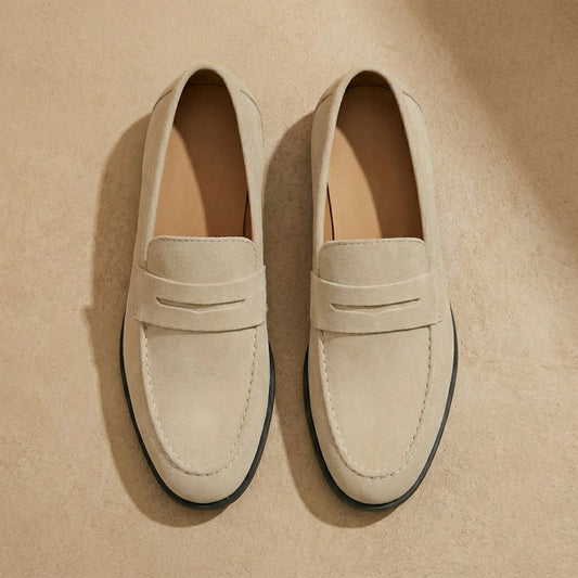 Alden | Men’s Suede Penny Loafers