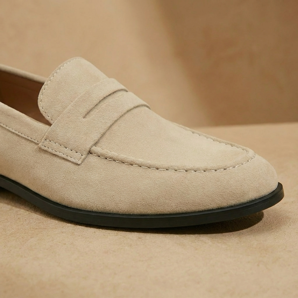 Alden | Men’s Suede Penny Loafers