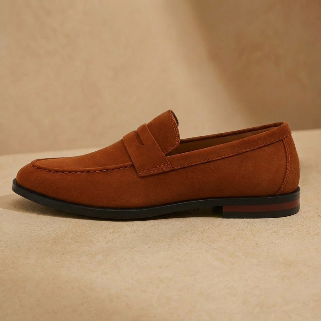 Alden | Men’s Suede Penny Loafers